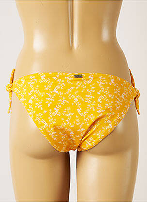 Bas de maillot de bain imprimé fleurs bikini jaune BANANA MOON femme