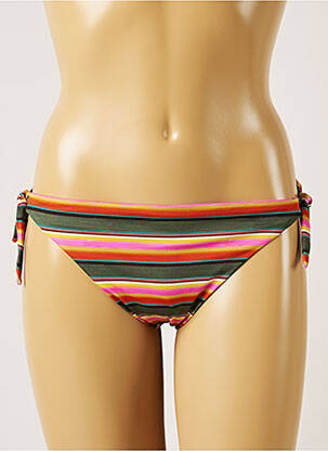Bas de maillot de bain imprimé rayures bikini vert BANANA MOON femme