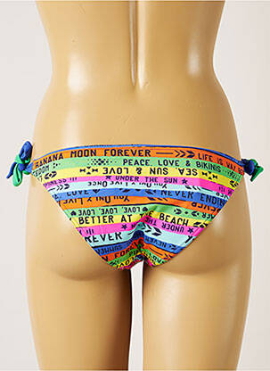 Bas de maillot de bain imprimé fantaisie bikini bleu BANANA MOON femme