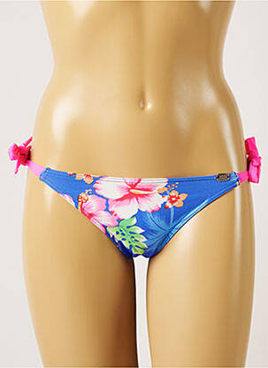 Bas de maillot de bain imprimé tie and dye bikini bleu BANANA MOON femme