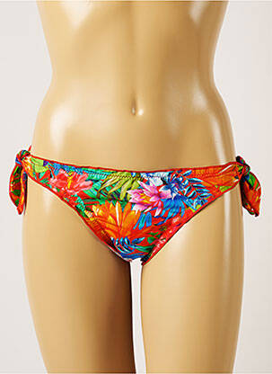 Bas de maillot de bain imprimé fleurs bikini orange BANANA MOON femme