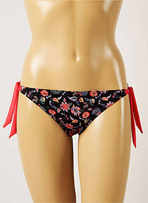 Bas de maillot de bain imprimé fleurs bikini noir BANANA MOON femme