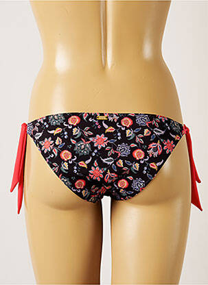 Bas de maillot de bain imprimé fleurs bikini noir BANANA MOON femme