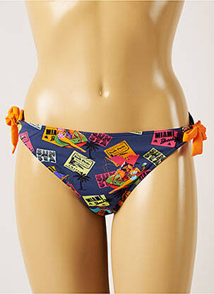 Bas de maillot de bain imprimé fantaisie bikini bleu BANANA MOON femme
