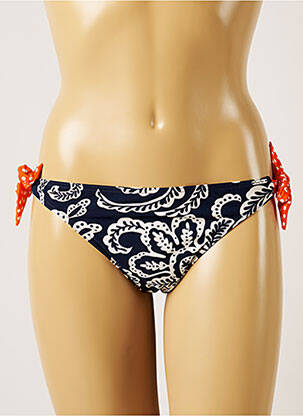Bas de maillot de bain fermeture liens à nouer bikini bleu BANANA MOON femme