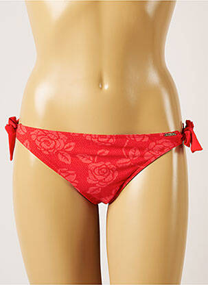 Bas de maillot de bain fermeture liens à nouer bikini rouge BANANA MOON femme