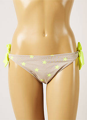 Bas de maillot de bain imprimé fantaisie bikini gris BANANA MOON femme