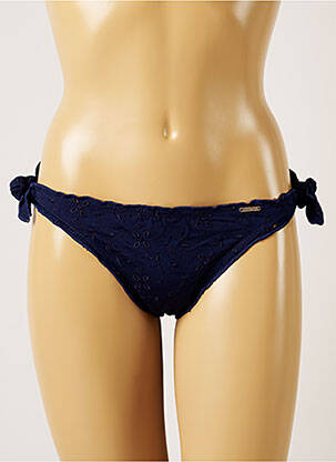 Bas de maillot de bain fermeture liens à nouer bikini bleu BANANA MOON femme