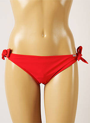 Bas de maillot de bain fermeture liens à nouer bikini rouge BANANA MOON femme