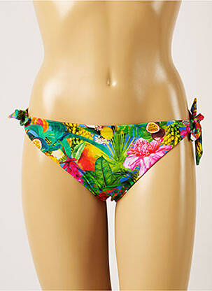 Bas de maillot de bain imprimé tie and dye bikini vert BANANA MOON femme