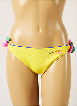 Bas de maillot de bain fermeture liens à nouer bikini jaune BANANA MOON femme