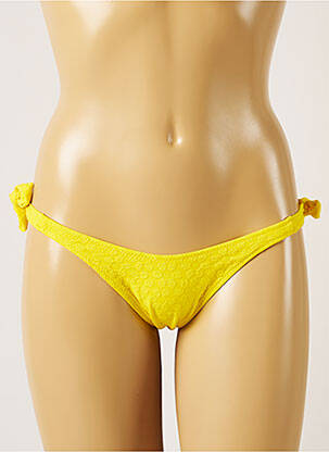 Bas de maillot de bain fermeture liens à nouer bikini jaune BANANA MOON femme