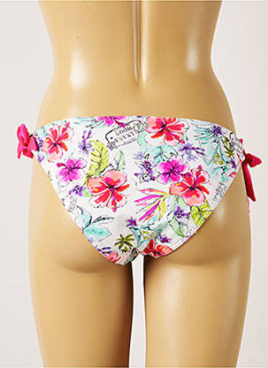Bas de maillot de bain imprimé fleurs bikini blanc BANANA MOON femme
