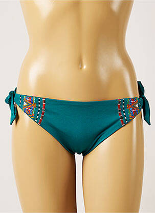Bas de maillot de bain fermeture liens à nouer bikini vert BANANA MOON femme