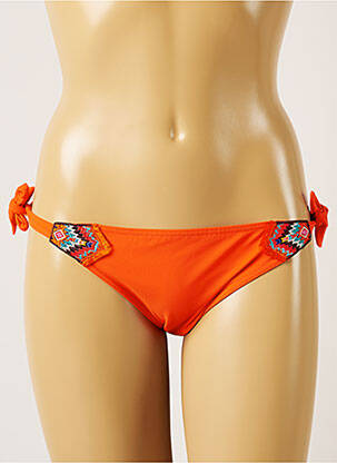 Bas de maillot de bain fermeture liens à nouer bikini orange BANANA MOON femme