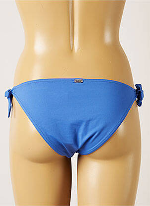 Bas de maillot de bain effet matière satinée bikini bleu BANANA MOON femme