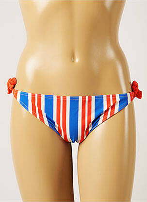 Bas de maillot de bain fermeture liens à nouer bikini bleu BANANA MOON femme