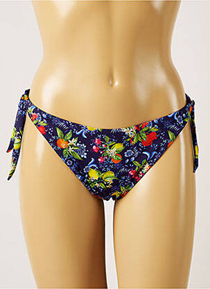 Bas de maillot de bain imprimé fantaisie bikini bleu BANANA MOON femme
