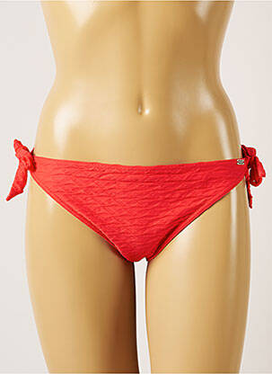 Bas de maillot de bain fermeture liens à nouer bikini rouge BANANA MOON femme