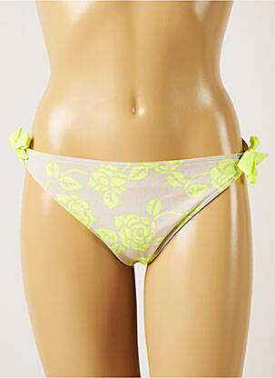 Bas de maillot de bain imprimé fleurs bikini gris BANANA MOON femme