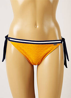 Bas de maillot de bain tissage texturé bikini orange BANANA MOON femme