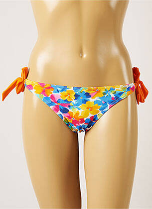 Bas de maillot de bain imprimé fleurs bikini bleu BANANA MOON femme