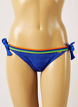 Bas de maillot de bain fermeture liens à nouer bikini bleu BANANA MOON femme