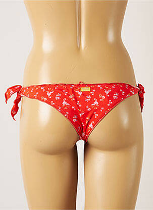 Bas de maillot de bain imprimé fleurs bikini rouge BANANA MOON femme