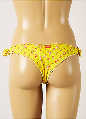 Bas de maillot de bain imprimé fleurs bikini jaune BANANA MOON femme