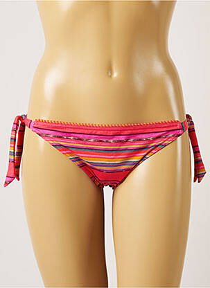 Bas de maillot de bain imprimé rayures bikini rose BANANA MOON femme