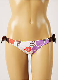 Bas de maillot de bain imprimé fleurs bikini blanc BANANA MOON femme