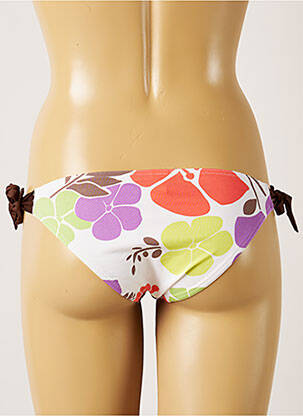 Bas de maillot de bain imprimé fleurs bikini blanc BANANA MOON femme