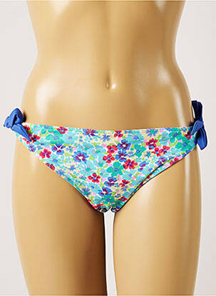 Bas de maillot de bain imprimé fleurs bikini bleu BANANA MOON femme