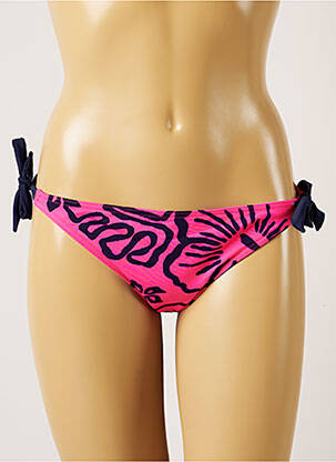 Bas de maillot de bain imprimé tie and dye bikini rose BANANA MOON femme