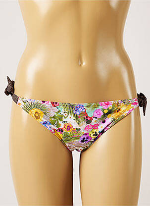 Bas de maillot de bain imprimé tie and dye bikini gris BANANA MOON femme