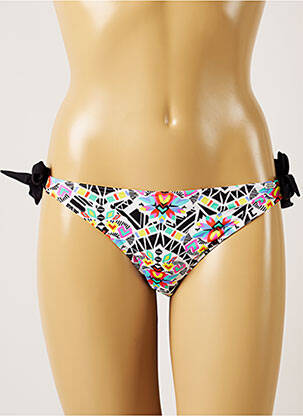 Bas de maillot de bain imprimé fantaisie bikini blanc BANANA MOON femme