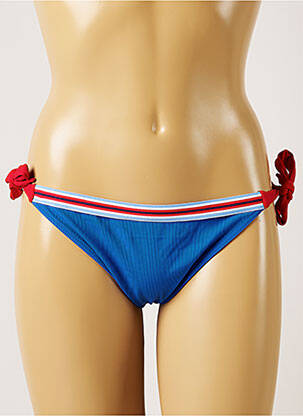 Bas de maillot de bain fermeture liens à nouer bikini bleu BANANA MOON femme