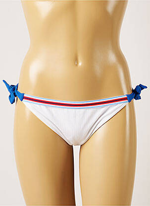Bas de maillot de bain fermeture liens à nouer bikini blanc BANANA MOON femme