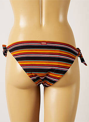 Bas de maillot de bain imprimé rayures bikini marron BANANA MOON femme