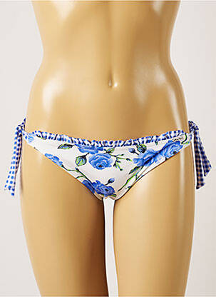 Bas de maillot de bain imprimé fleurs bikini blanc BANANA MOON femme