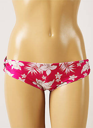 Bas de maillot de bain imprimé fleurs culotte rose BANANA MOON femme