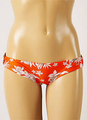 Bas de maillot de bain imprimé fleurs culotte orange BANANA MOON femme
