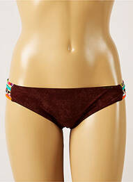 Bas de maillot de bain imprimé fantaisie culotte marron BANANA MOON femme