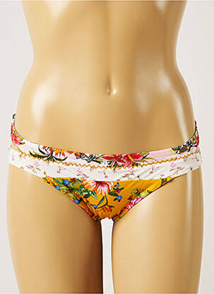 Bas de maillot de bain imprimé fleurs culotte jaune BANANA MOON femme