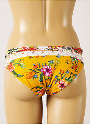 Bas de maillot de bain imprimé fleurs culotte jaune BANANA MOON femme