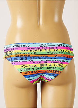 Bas de maillot de bain imprimé fantaisie culotte bleu BANANA MOON femme