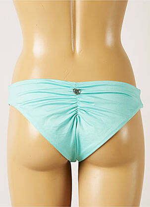 Bas de maillot de bain effet matière satinée culotte bleu BANANA MOON femme