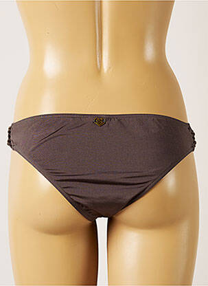Bas de maillot de bain effet matière satinée culotte gris BANANA MOON femme