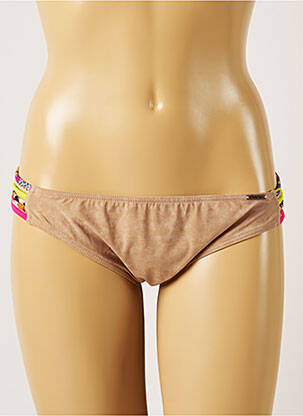 Bas de maillot de bain imprimé fantaisie culotte beige BANANA MOON femme