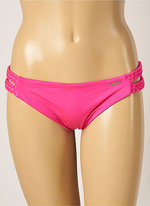 Bas de maillot de bain effet matière satinée culotte rose BANANA MOON femme